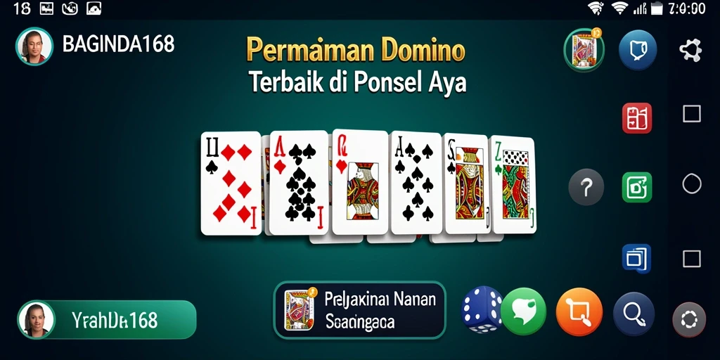Screenshot utama BAGINDA168 menunjukkan gameplay domino yang seru.