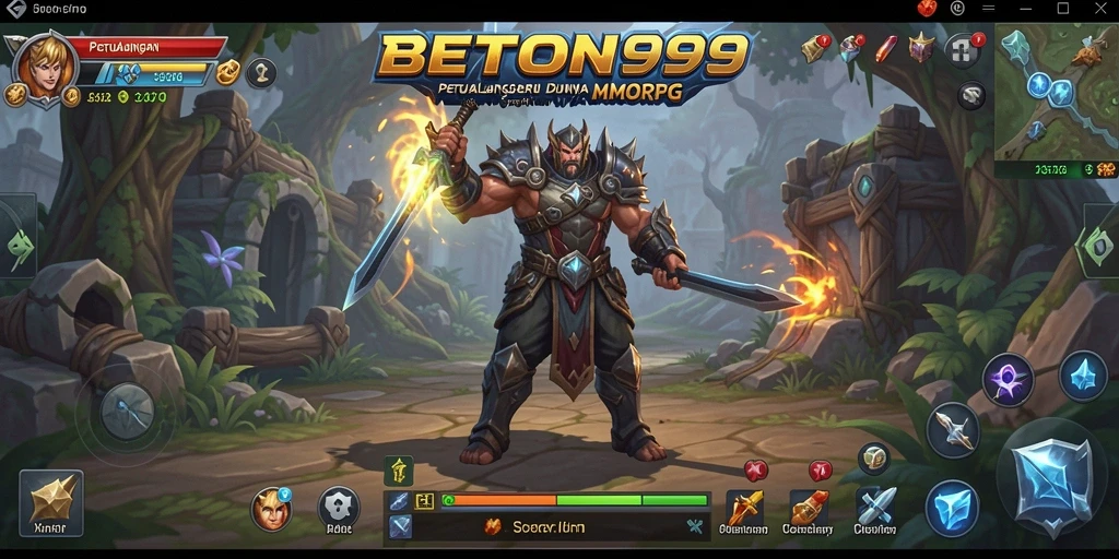 Screenshot gameplay BETON999 yang menunjukkan aksi seru di dunia MMORPG.
