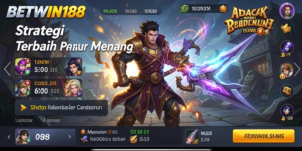 Screenshot utama BETWIN188 menampilkan aksi strategis yang seru.