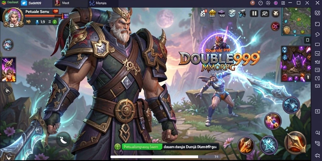 Tampilan gameplay seru dan grafis menawan dalam DOUBLE999.