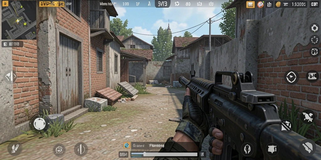 Screenshot gameplay EPV3 menampilkan aksi tembak-menembak intens.