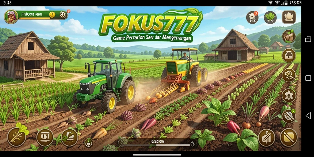 Screenshot FOKUS777 menampilkan gameplay berkebun yang menarik dan interaktif.