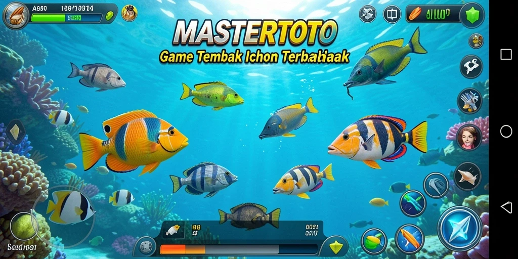 Tampilan menarik dari gameplay Tembak Ikan MASTERTOTO.