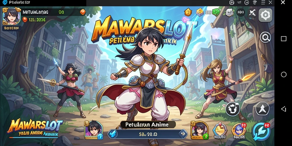 Tampilan gameplay seru dari MAWARSLOT dengan karakter Anime.