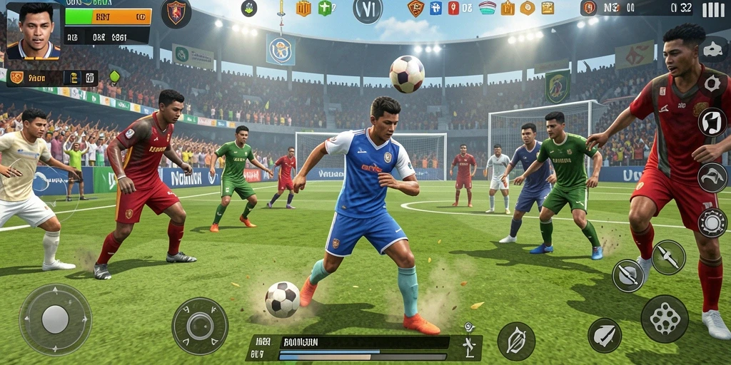 Tangkapan layar N32 menampilkan aksi seru dalam pertandingan olahraga.