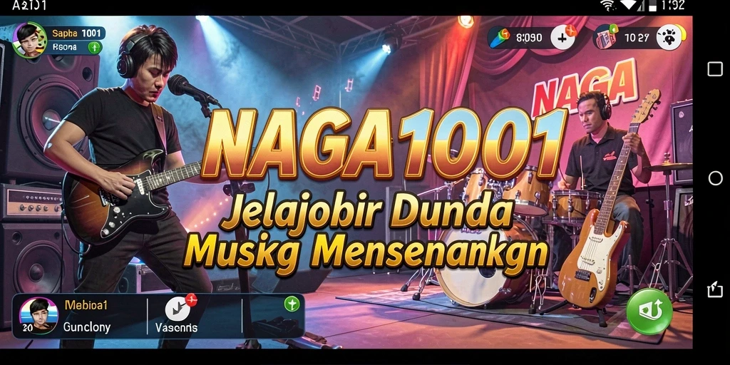 Tampilan gameplay NAGA1001 saat menikmati musik interaktif.