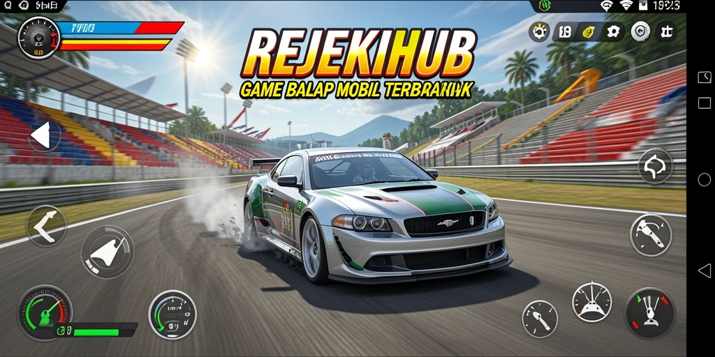 Tampilan gameplay balap yang seru dalam REJEKIHUB.