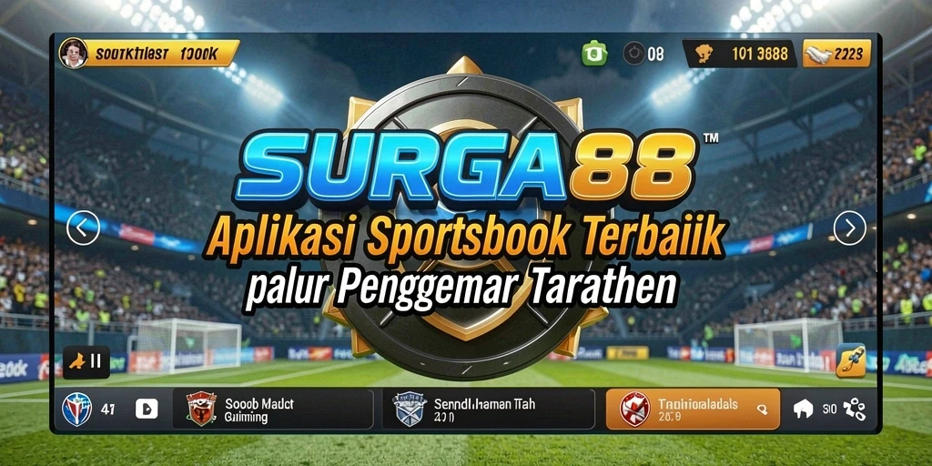 Tampilan aksi taruhan langsung di aplikasi SURGA88.